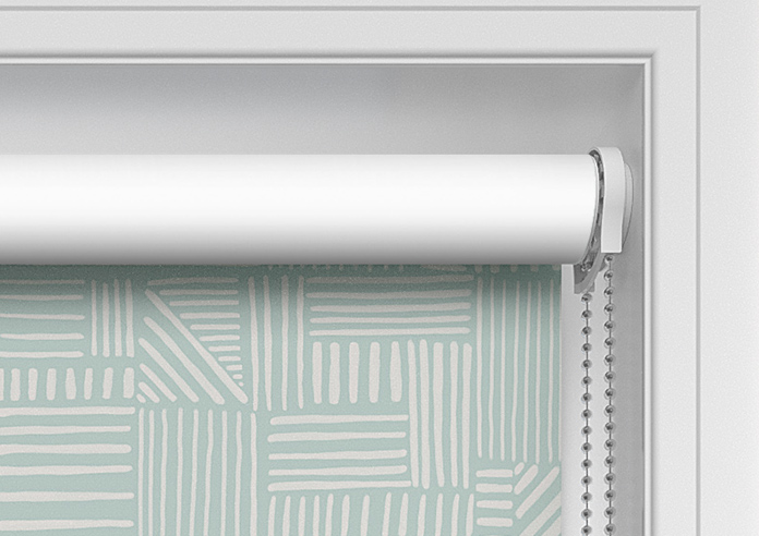 Irregular Tiles, Duckegg - Twist&Fit Roller Blind - Image 11